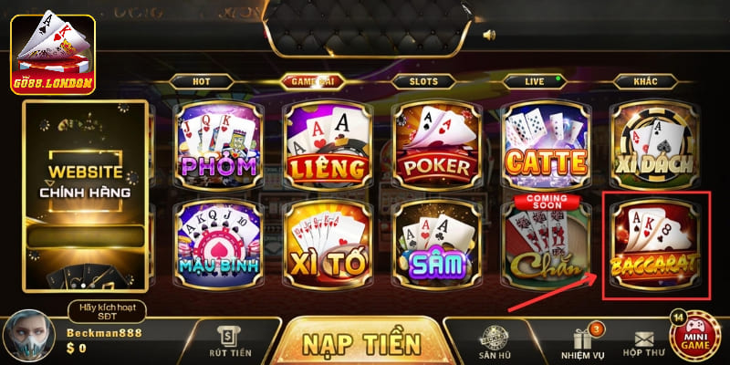 3 bước tham gia đặt cược trong bài baccarat tại Go88